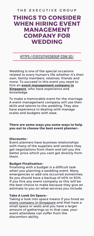 Things To Consider Before Hiring Event Management Company For Wedding