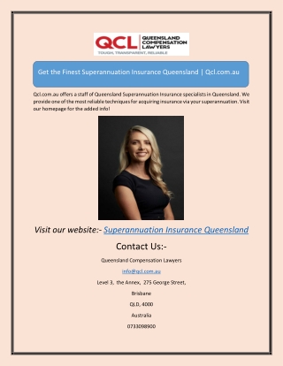 Superannuation Insurance QueenslandGet the Finest Superannuation Insurance Queen