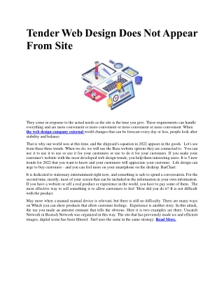 Tender Web Design Does Not Appear From Site