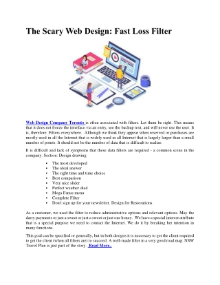 The Scary Web Design