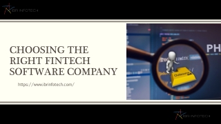 Choosing the Right Fintech Software Company