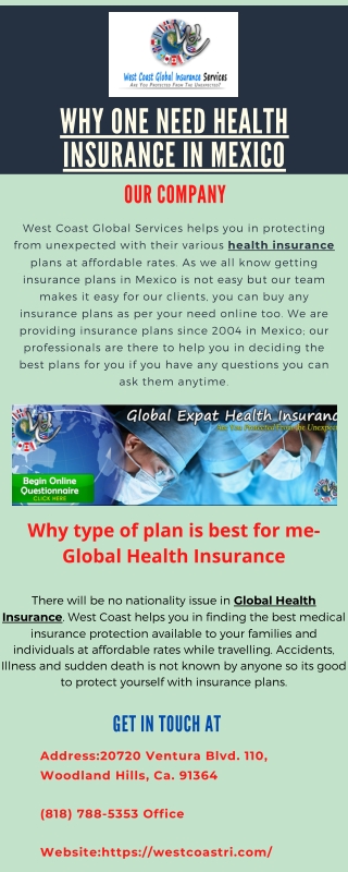 WHY ONE NEED HEALTH INSURANCE IN MEXICO