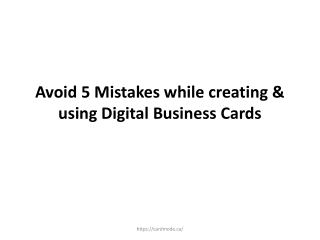 Avoid 5 Mistakes while creating & using Digital Business Cards-converted