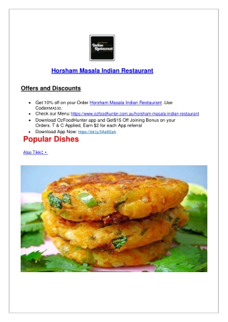Horsham masala Indian restaurant - 5% off | OzFoodHunter