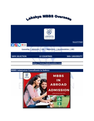 MBBS Admission Consultants in Indore