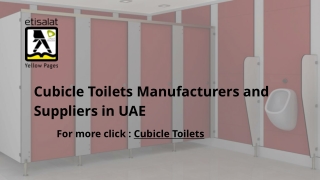 Cubicle Toilets Manufacturers and Suppliers in UAE