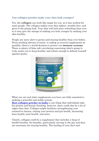 Biotin and Collagen Powder Is Good For Health