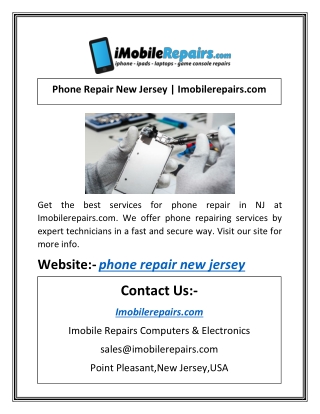 Phone Repair New Jersey | Imobilerepairs.com