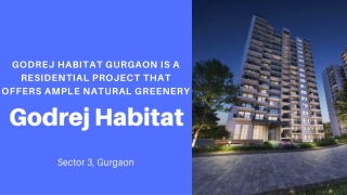 Buy Residential Property in Gurgaon at Godrej habitat - 1 BHK, 2BHK  PPT