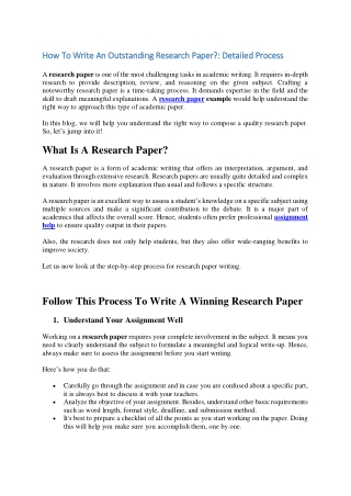 Step-By-Step Process To Write A Research Paper: Expert Guide