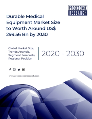 Durable Medical Equipment Market Size, Growth, Segmentation, Share, Forecast 2021-2030