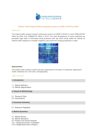 Network Traffic Analyzer Market is projected to grow at a CAGR of 23.64% by 2026