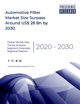 Automotive Filter Market Size, Growth, Segmentation, Share, Forecast 2021-2030