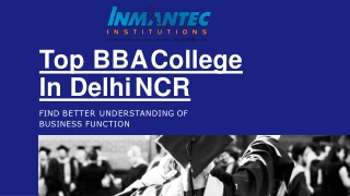 Top BBA Colleges In Delhi NCR