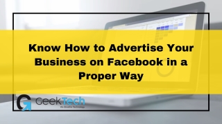 Know How to Advertise Your Business on Facebook in a Proper Way