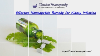 Effective  Homeopathic Remedy for Kidney Infection