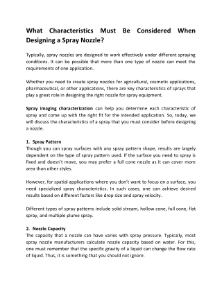 Spray Imaging Characterization Enurga Inc