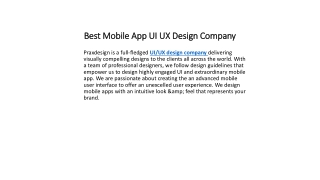 Best mobile app UI UX Design Company
