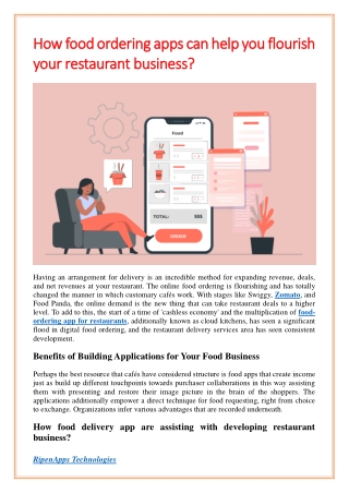 How food ordering apps can help you flourish your restaurant business