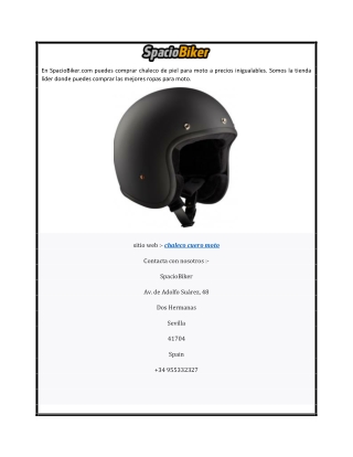 Chaleco para Moto de Piel  Spaciobiker