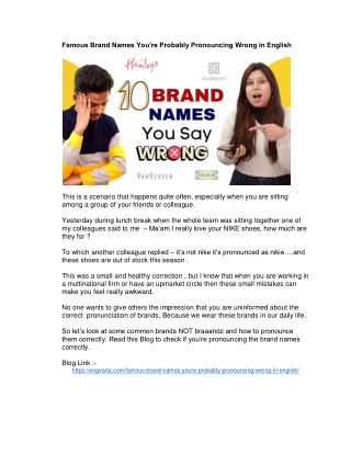 Famous Brand Names You’re Probably Pronouncing Wrong in English