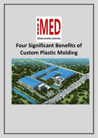 Four Significant Benefits of Custom Plastic Molding