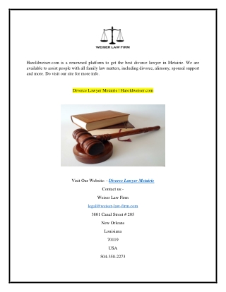 Divorce Lawyer Metairie