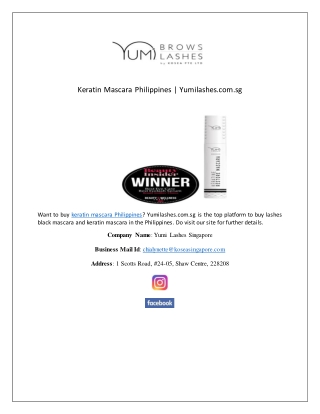 Keratin Mascara Philippines | Yumilashes.com.sg