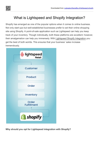 What is Lightspeed and Shopify Integration