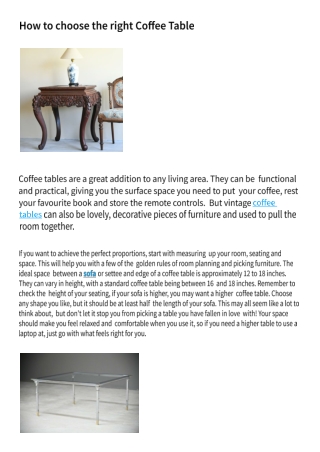 Vintage Coffee Table