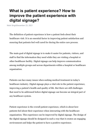 What is patient experience_ How to improve the patient experience with digital signage_ (1)