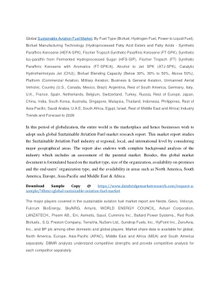 Sustainable Aviation Fuel Market Size