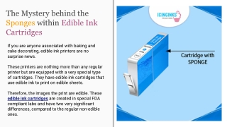 The Mystery behind the Sponges within Edible Ink Cartridges
