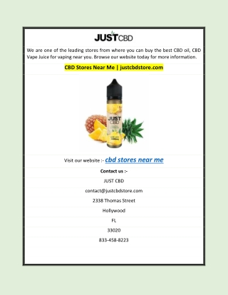 CBD Stores Near Me | justcbdstore.com