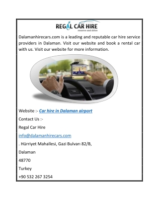 Car hire in Dalaman airport Dalamanhirecars.com