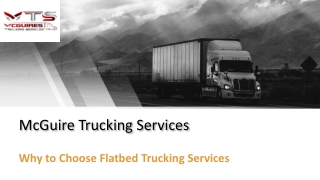 Flatbed Trucking Company - McGuire Trucking Services