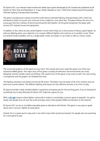EA Sports UFC - The Ultimate Fighting Championship