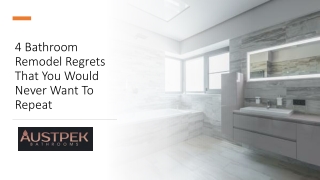 4 Bathroom Remodel Regrets That You Would Never