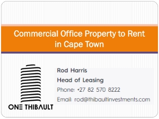 Commercial Office Property to Rent in Cape Town