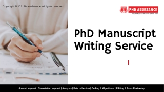 PhD Manuscript Writing Services - Phdassistance