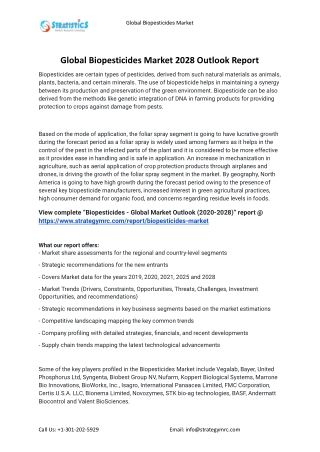 2021 Biopesticides Industry Global Analysis Report