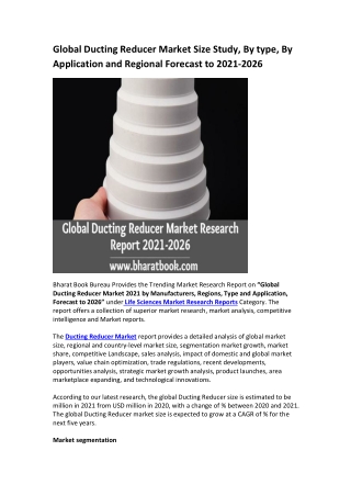 Global Ducting Reducer Market Research Report 2021-2026
