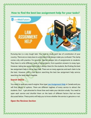 Get Best Law Assignment Help Service in Canada @ 30 perc. off