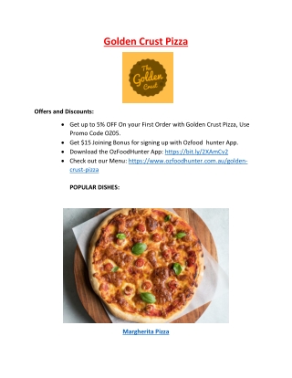 5% off - Golden Crust Pizza Baulkham Hills Menu NSW| Delivery