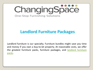 Landlord Furniture Packages