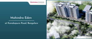 Mahindra Eden At Kanakapura Road, Bangalore | Pre-Launched Residential Project