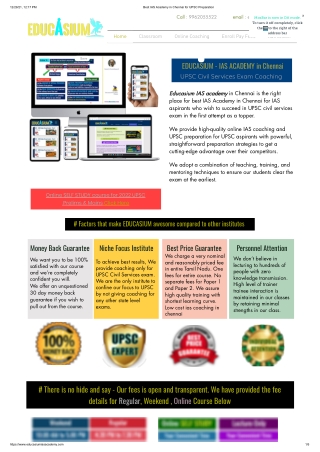 IAS Academy for UPSC Preparation - Educasium IAS Academy