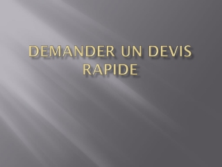 Demander un devis rapide