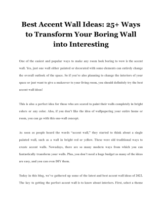 Best Accent Wall Ideas: 25  Ways to Transform Your Boring Wall into Interesting