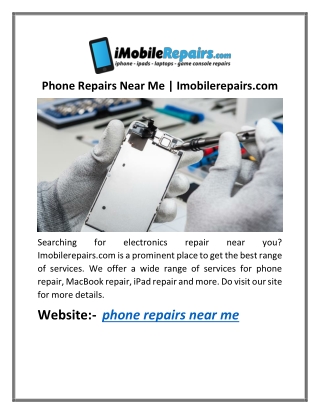 Phone Repairs Near Me | Imobilerepairs.com